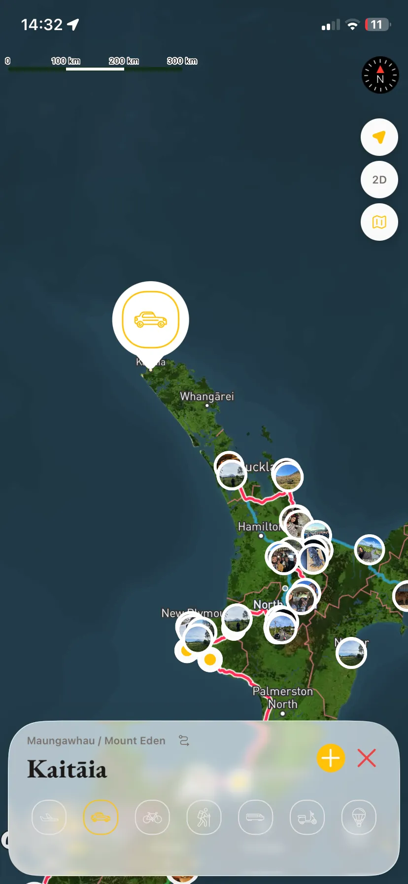 Choosing how a leg of the route was traveled in Somada